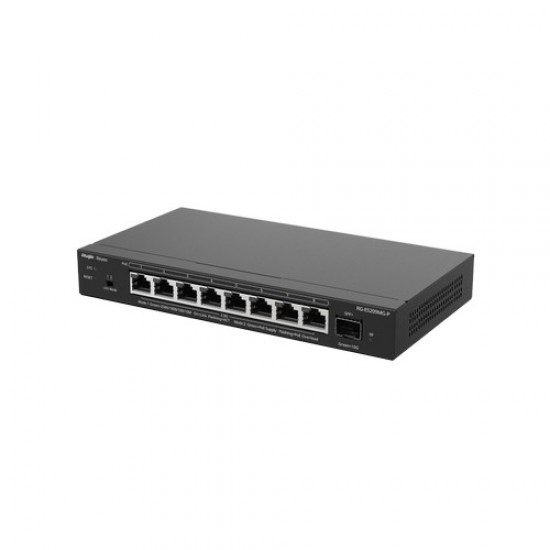 Reyee {RG-ES209MG-P}, 8-Port 2.5G Cloud Managed PoE Switch, 1 x 10G Uplink