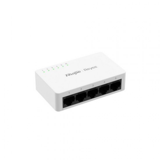 Reyee {RG-ES05G-L} , 5-Port 10/100/1000 Mbps Unmanaged Non-PoE Switch