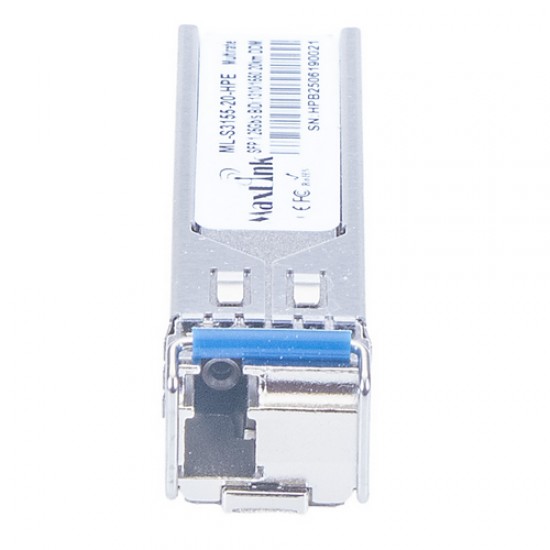 Optical Module 1.25G SFP, WDM(BiDi), Singlemode, Tx1550/Rx1310nm, 20km, 1x LC connector, DDM, HPE