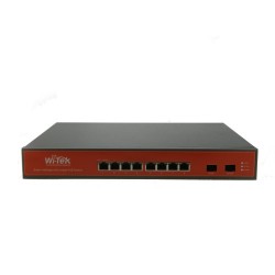 WI-TEK 8 Port Gigabit Managed PoE Switch UPS No-Break 24V/48V + 2 SFP