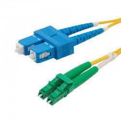 Fiber Patch Cord {FB-PC-SM-LCASCU-DX-3} Singlemode LC/APC - SC/UPC, Duplex, LSZH, 3m