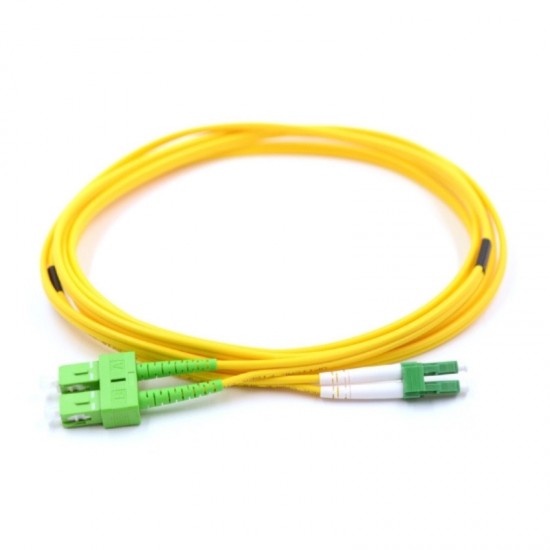 Fiber Patch Cord Singlemode {FB-PC-SM-LCASCA-DX-3} LC/APC - SC/APC, Duplex, LSZH, 3m