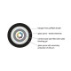 KELINE Cable 8 Core Central Loose Tube, Dca - s2, d1, a1, OS2 9/125 μm, (ITU-T G.652.D), 1m