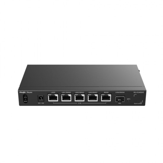 Reyee {RG-EG406XS}, 5-Port 2.5G Cloud Managed Router, 1x SFP+