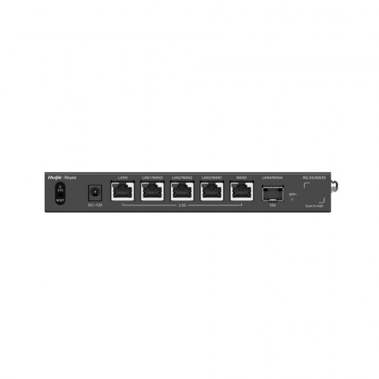 Reyee {RG-EG406XS}, 5-Port 2.5G Cloud Managed Router, 1x SFP+