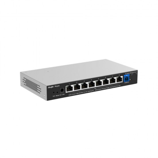 Reyee e-Lighten 8-Port 1G Layer 2 PoE+ Switch (8x 1G PoE+, 1x 1G SC Port, 120W)