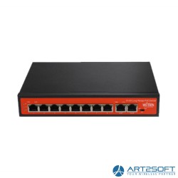 WI-TEK 8 Port Unmanaged PoE Switch (10/100) 48V + 2 port Gigabit
