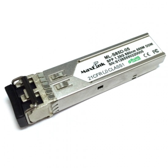 Optical Module 1.25G SFP, Multimode, 850nm, 550m, 2x LC connector, DDM