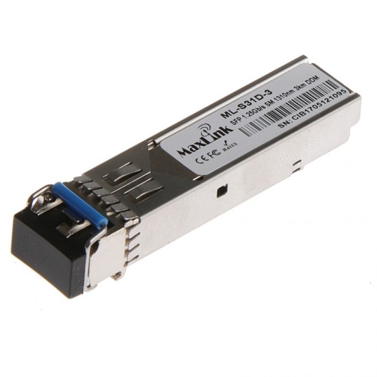 Optical Module 1.25G SFP, Singlemode, 1310nm, 3km, 2x LC connector, DDM