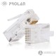PROLAN CAT6 Pass Through Plugs, UTP (100 pcs)