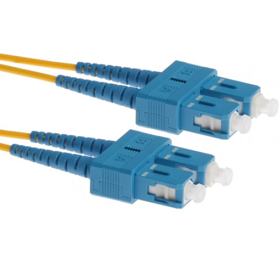 Fiber Optic Patch Cord, SCupc-SCupc, Singlemode 9/125UM, Duplex, 1m