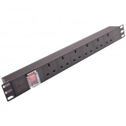 PROLAN PDU UK 6 Port with Switch, IEC Cable (Cable length 1,8M)