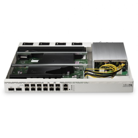 MikroTik CCR2216-1G-12XS-2XQ, 1x RJ45, 12x 25G SFP, 2x 100G QSFP, 2x AC Inputs