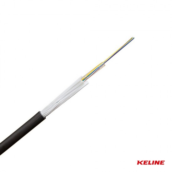KELINE 12 fibers universal central loose tube cables, Euroclass Dca - s2, d1, a1, OM3 50/125 μm (1 meter)