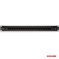 KELINE Sliding patch panel for 24x SC-SC, LC-LC Duplex or LSH-LSH adapters, removable front panel