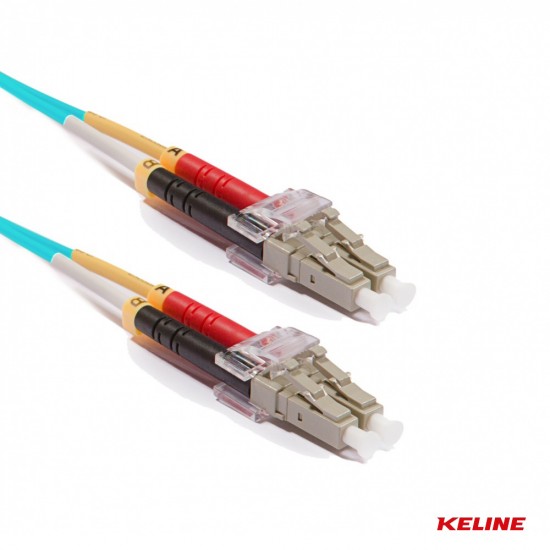 Keline LC-LC Duplex patch cord, OM3 50/125 µm, 1m