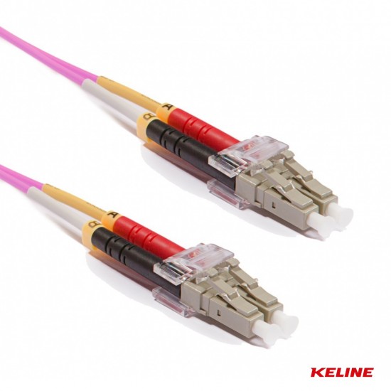 Keline LC-LC Duplex patch cord, OM4 50/125 µm, 15m