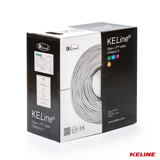 Keline Cable U/UTP 4x2x0.54, Cat.6 PVC, Eca (305m)
