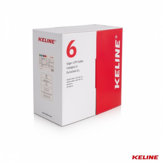 Keline Cable U/UTP 4x2x0.54, Cat.6 LSOH, Dca s2d2a1 (305m)