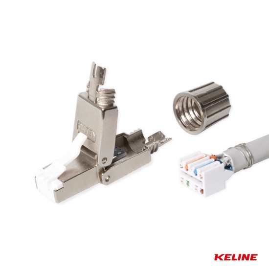 Keline Toolless field termination RJ45/s connector (Cat7a/7/6a)