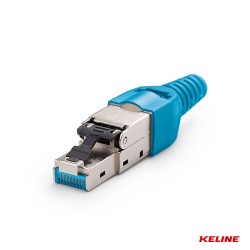 Keline Toolless field termination RJ45 shielded connector (Cat6/6A/7/7A)