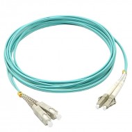 Fiber Patch Cord Multimode OM3 {FB-PC-MM-OM3-LCSC-DX-1} LC/UPC - SC/UPC, Duplex, LSZH, 1m