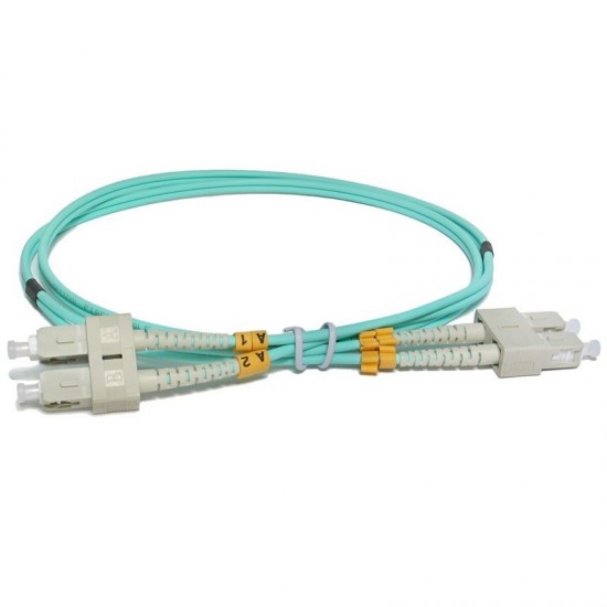 Fiber Patch Cord OM3 SCupc/SCupc Duplex, LSZH, 2m