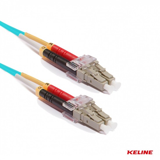 Keline LC-LC Duplex patch cord, OM3 50/125 µm, 15m