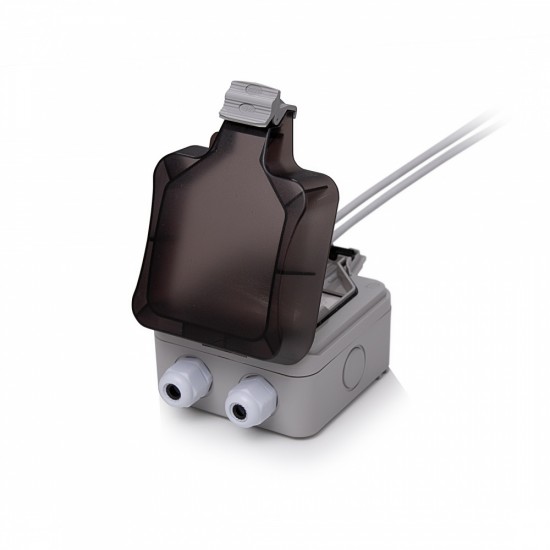 Keline IP66 Outlet, 2-port, wall-mounted, empty