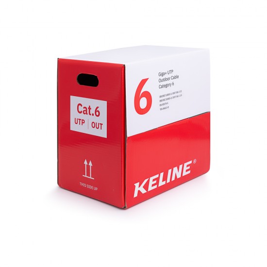 Keline Cable Outdoor U/UTP 4x2x0.54, Cat.6, 400 MHz, PE (305m)