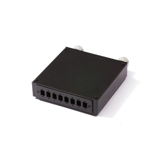 Keline RA-FO-08SC Distribution box for 8x SC-SC, LC-LC Duplex or LSH-LSH adapters, empty