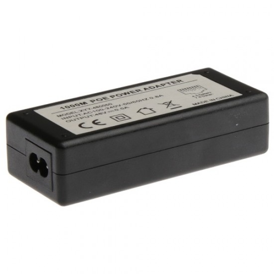 MikroTik passive Gigabit PoE adapter, 48V 0.5A, grounded