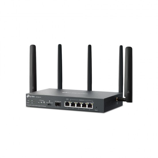 TP-Link ER706W-4G Omada 4G+ Cat6 AX3000 Gigabit VPN Router (1x SFP, 5x RJ45)