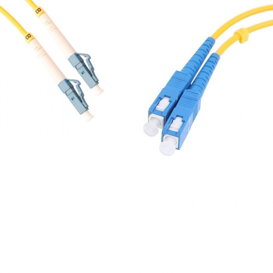 FiberTechnic Fiber Patch Cord Singlemode SCupc/LCupc Duplex, LSZH, 1m