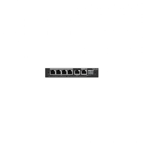 Reyee 6-Port Cloud Managed Layer 2 Switch, 4x PoE+, 1x RJ45, 1x SFP (RG-ES206GS-P)