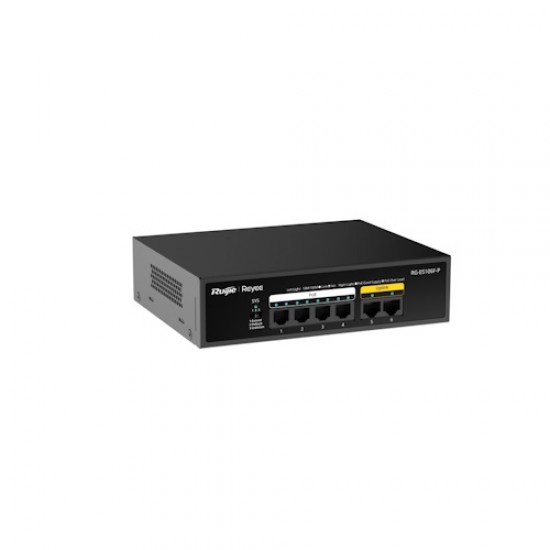 RG-ES106F-P, 6-Port 10/100 Mbps Unmanaged PoE Switch (RG-ES106F-P)