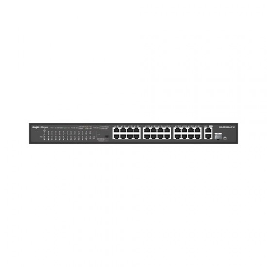 Reyee RG-ES126S-LP-V2 24-Port 10/100Mbps Rackmount PoE+ Switch with 2x Gigabit Uplink