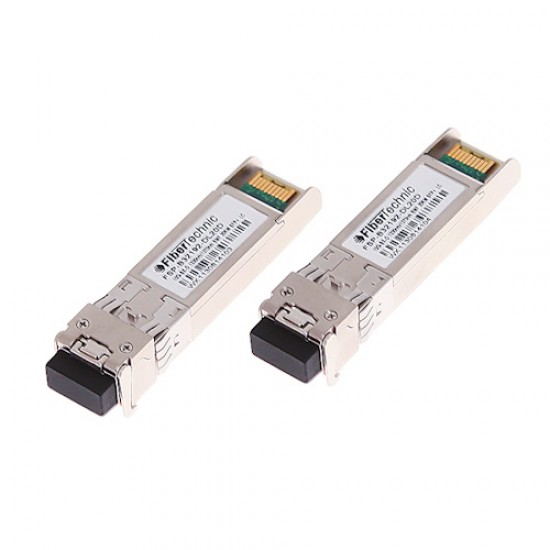 FiberTechnic Optical Module SFP+ 10G WDM TX1270/RX1330 20KM LC DDM (Pair)