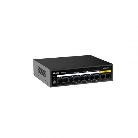 RG-ES110F-P, 10-Port 10/100 Mbps Unmanaged PoE Switch