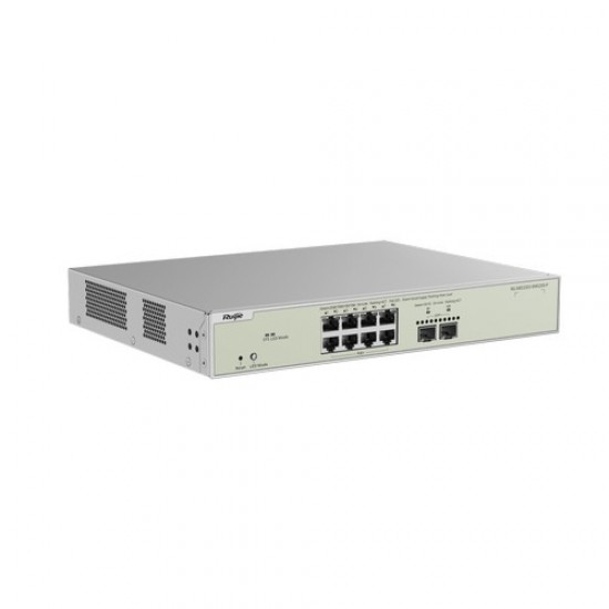 Reyee {RG-NBS3300-8MG2XS-P} , 8-Port Muti-Gigabit Layer 2 Managed Switch with 8 x PoE+ Ports, and 2 x SFP+ Uplink Ports Reyee {RG-NBS3300-8MG2XS-P} , 8-Port Muti-Gigabit Layer 2 Managed Switch with 8 x PoE+ Ports, and 2 x SFP+ Uplink Ports