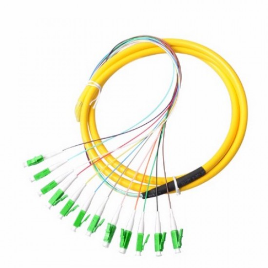 Multicore Pigtail 12 cores LCapc {FB-PIG-T-SM-12-LCA}  Single Mode 657A2 LSZH 2m in Yellow Tube