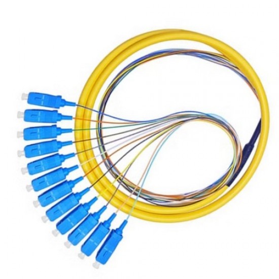 il 12 cores LCapc {FB-PIG-T-SM-12-SCU}  Single Mode 657A2 LSZH 2m in Yellow Tube
